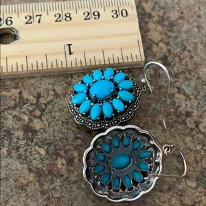 Sleeping Beauty Turquoise in .925 Earings
